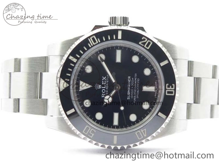 Submariner 114060 No Date Black Ceramic ZZF 904L 1:1 Best Edition on SS Bracelet A Durable 2989