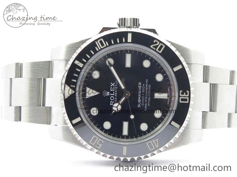 Submariner 114060 No Date Black Ceramic ZZF 904L 1:1 Best Edition on SS Bracelet A Durable 2989