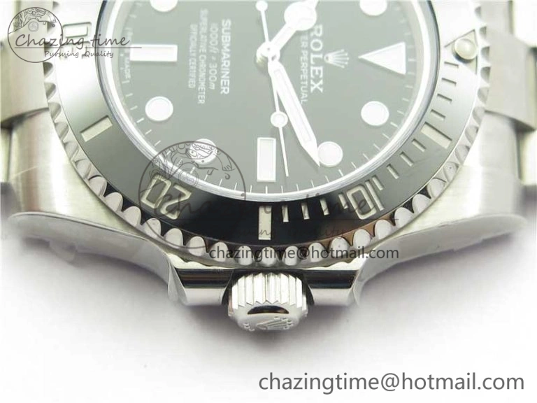 Submariner 114060 No Date Black Ceramic ZZF 904L 1:1 Best Edition on SS Bracelet A Durable 2989