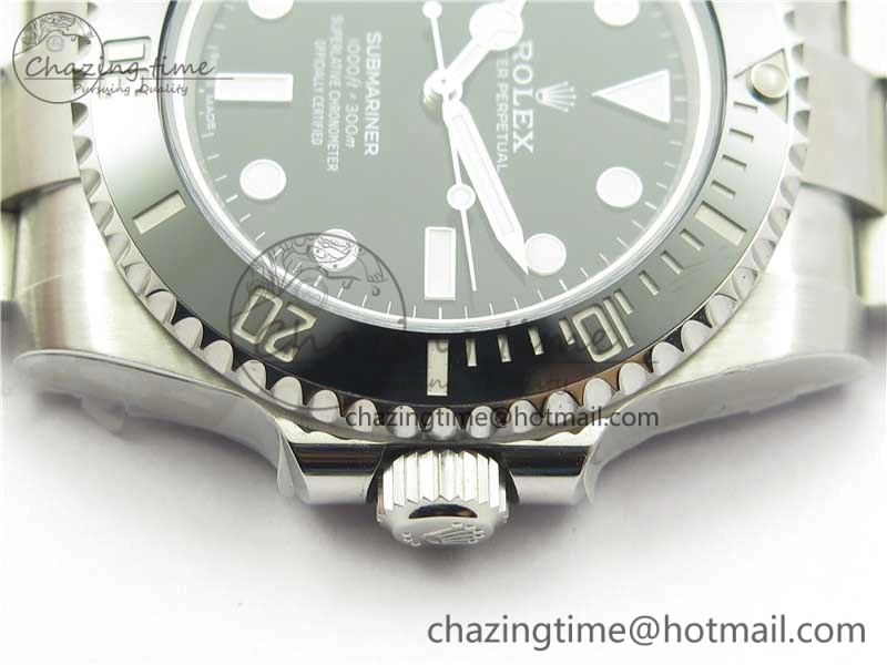 Submariner 114060 No Date Black Ceramic ZZF 904L 1:1 Best Edition on SS Bracelet A Durable 2989
