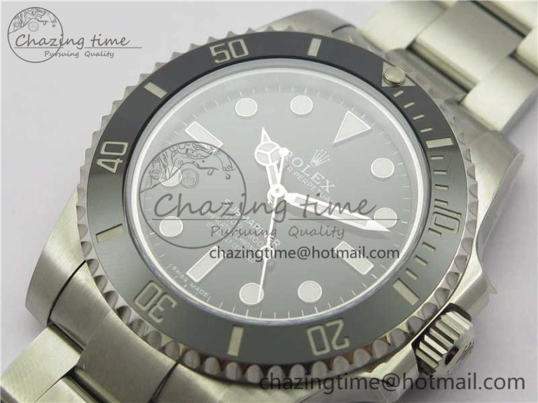 Submariner 114060 No Date Black Ceramic ZZF 904L 1:1 Best Edition on SS Bracelet A Durable 2989