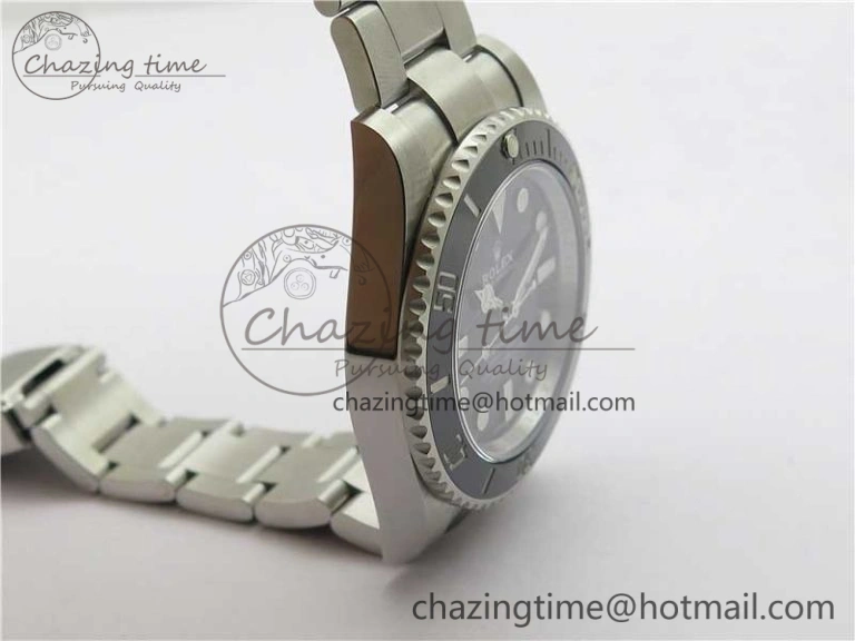 Submariner 114060 No Date Black Ceramic ZZF 904L 1:1 Best Edition on SS Bracelet VR3130 V Effortless 2868
