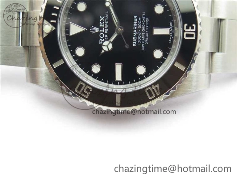Submariner 114060 No Date Black Ceramic ZZF 904L 1:1 Best Edition on SS Bracelet VR3130 V Effortless 2868