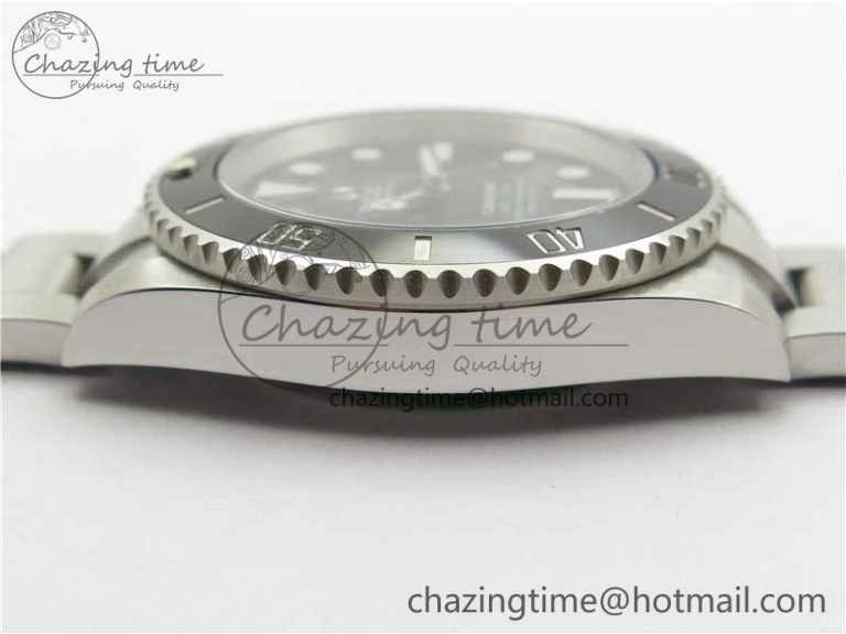 Submariner 114060 No Date Black Ceramic ZZF 904L 1:1 Best Edition on SS Bracelet VR3130 V Effortless 2868