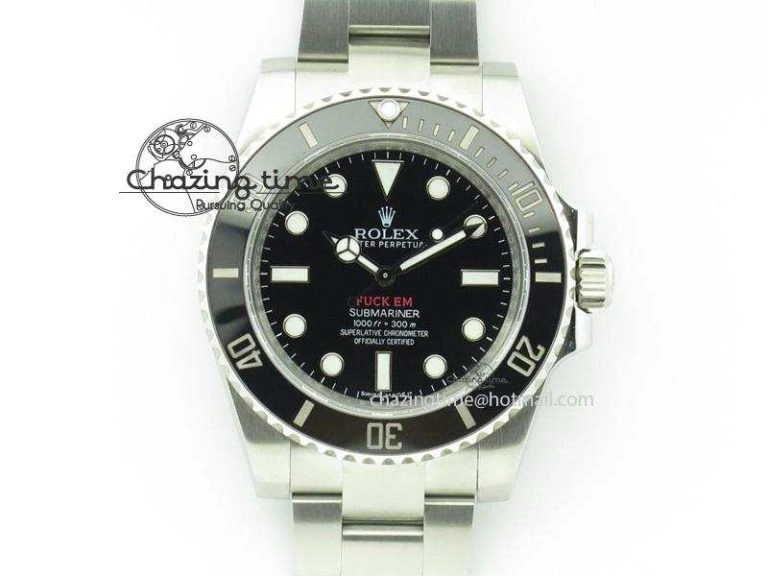 SportInspired Submariner 114060 No Date Superme X Special Edition Black Ceramic V6s Noob Best Edition A 3973
