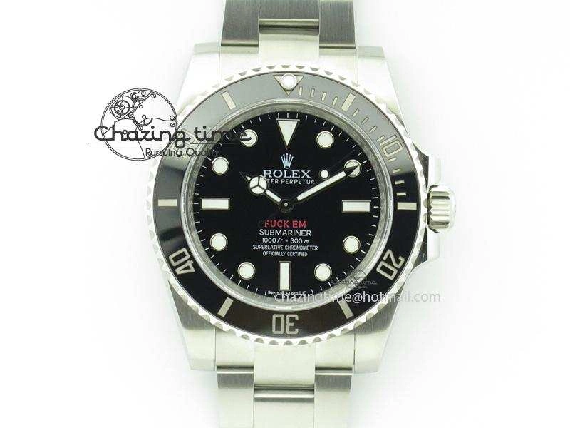 SportInspired Submariner 114060 No Date Superme X Special Edition Black Ceramic V6s Noob Best Edition A 3973