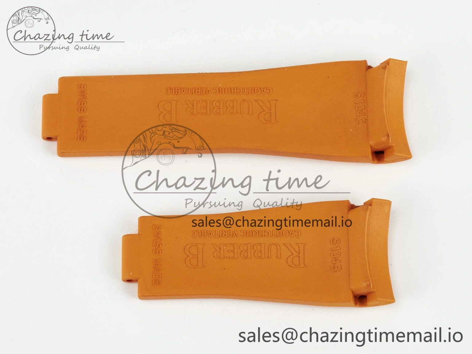 WaterResistant Submariner 116610 1:1 Best Edition Orange Rubber Strap (Fits the Gen size) 4078