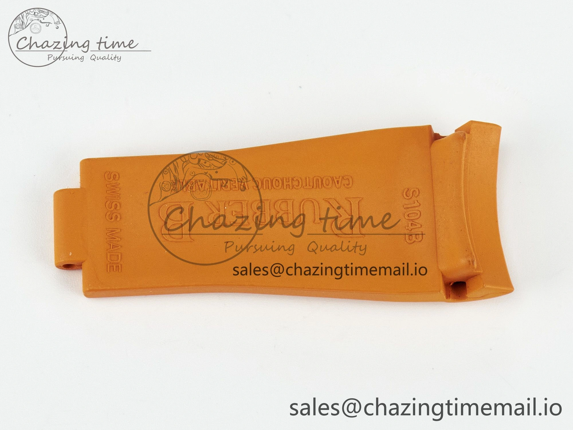 WaterResistant Submariner 116610 1:1 Best Edition Orange Rubber Strap (Fits the Gen size) 4078