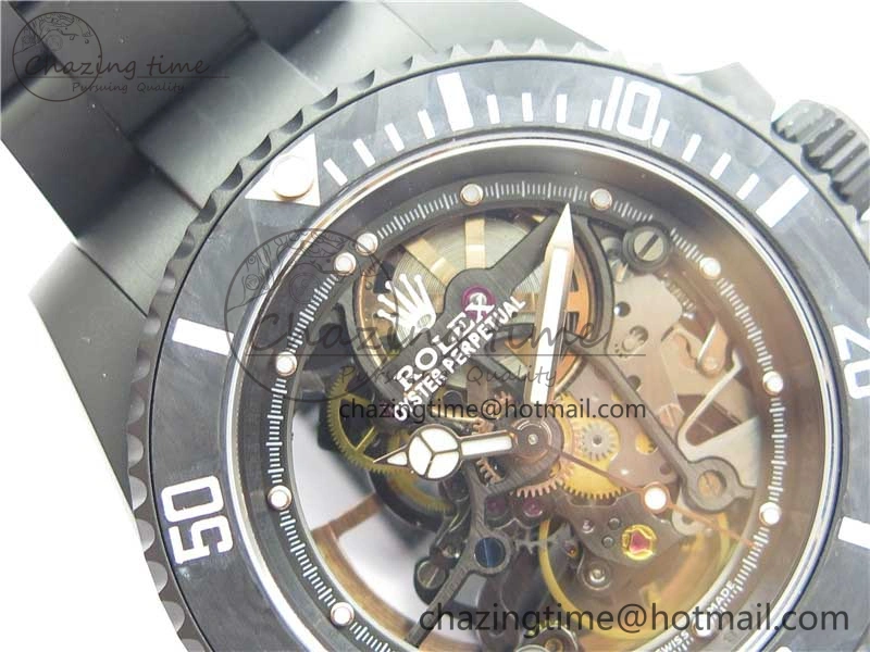 Submariner 116610 Andrea Pirlo DLC ROF Best Edition Carbon Bezel on Skeleton DIal SA FreshLook 2790