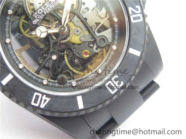 Submariner 116610 Andrea Pirlo DLC ROF Best Edition Carbon Bezel on Skeleton DIal SA FreshLook 2790