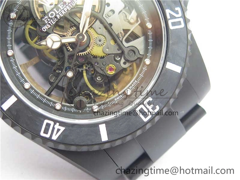 Submariner 116610 Andrea Pirlo DLC ROF Best Edition Carbon Bezel on Skeleton DIal SA FreshLook 2790