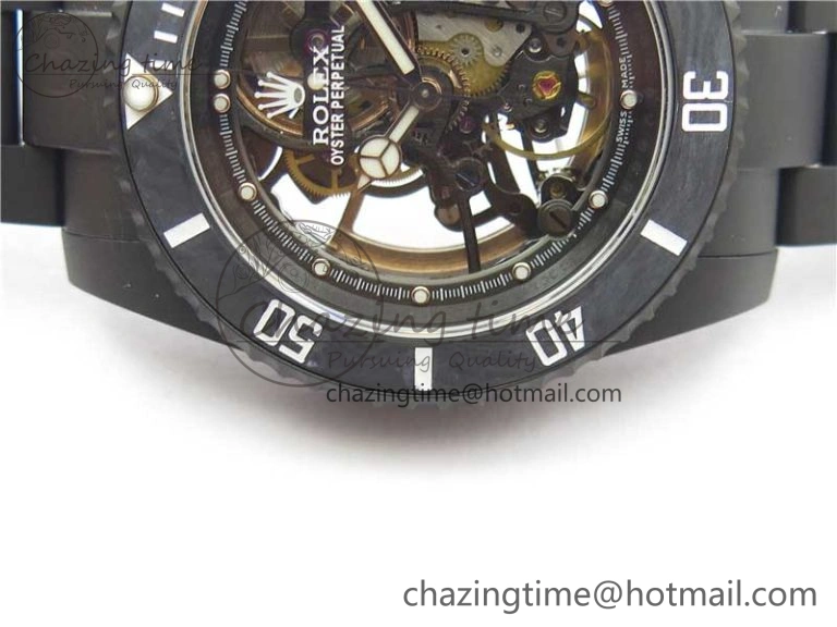 Submariner 116610 Andrea Pirlo DLC ROF Best Edition Carbon Bezel on Skeleton DIal SA FreshLook 2790