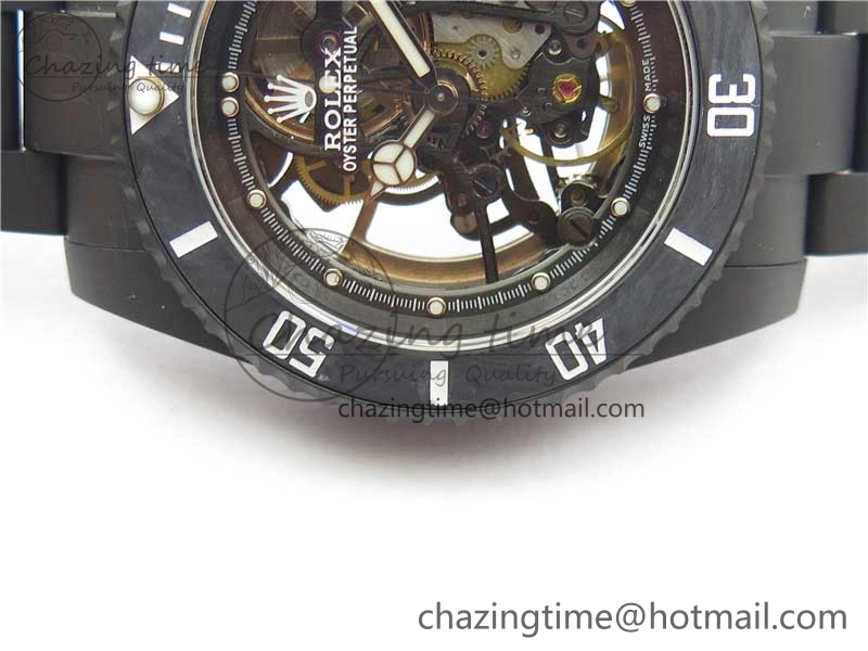 Submariner 116610 Andrea Pirlo DLC ROF Best Edition Carbon Bezel on Skeleton DIal SA FreshLook 2790