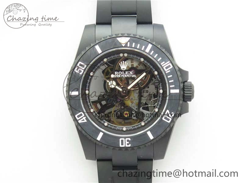 Submariner 116610 Andrea Pirlo DLC ROF Best Edition Carbon Bezel on Skeleton DIal SA FreshLook 2790