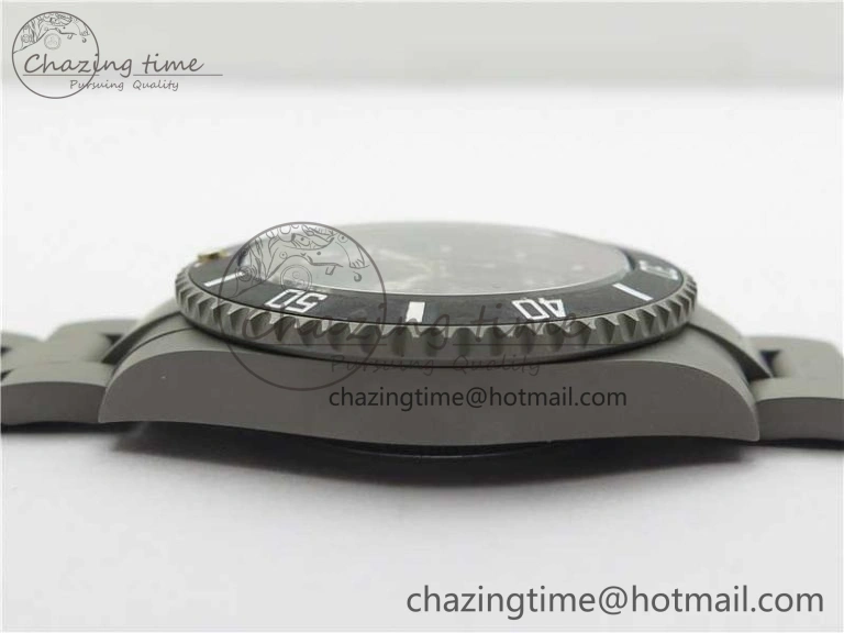 Submariner 116610 Andrea Pirlo Sandblasted ROF Best Edition Carbon Bezel on Skeleton DIal SA Refined 2789