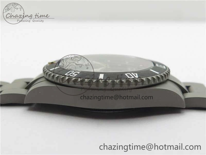 Submariner 116610 Andrea Pirlo Sandblasted ROF Best Edition Carbon Bezel on Skeleton DIal SA Refined 2789