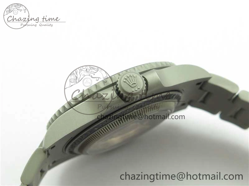 Submariner 116610 Andrea Pirlo Sandblasted ROF Best Edition Carbon Bezel on Skeleton DIal SA Refined 2789