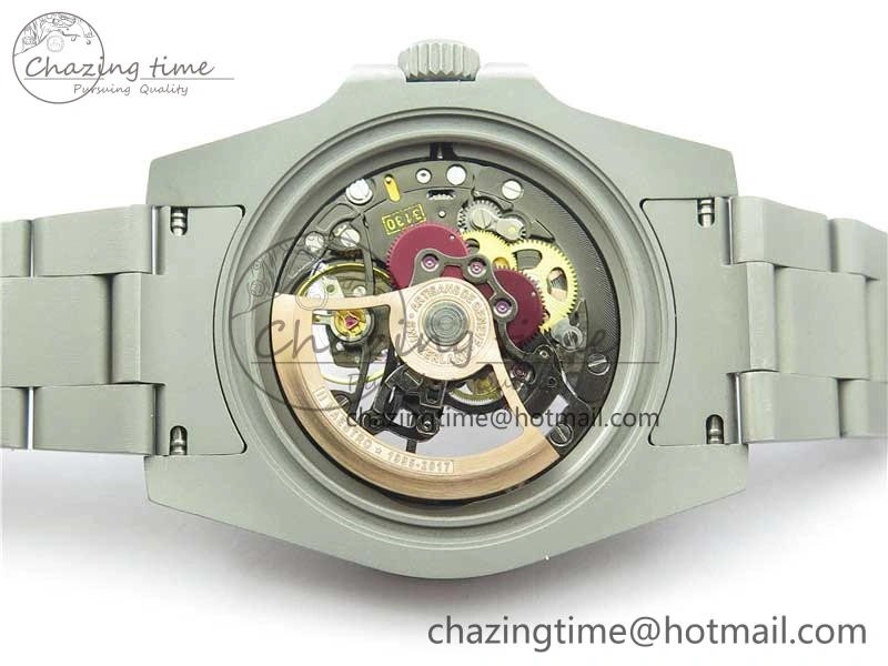 Submariner 116610 Andrea Pirlo Sandblasted ROF Best Edition Carbon Bezel on Skeleton DIal SA Refined 2789