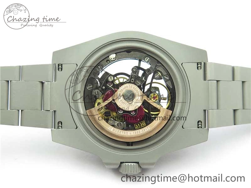 Submariner 116610 Andrea Pirlo Sandblasted ROF Best Edition Carbon Bezel on Skeleton DIal SA Refined 2789