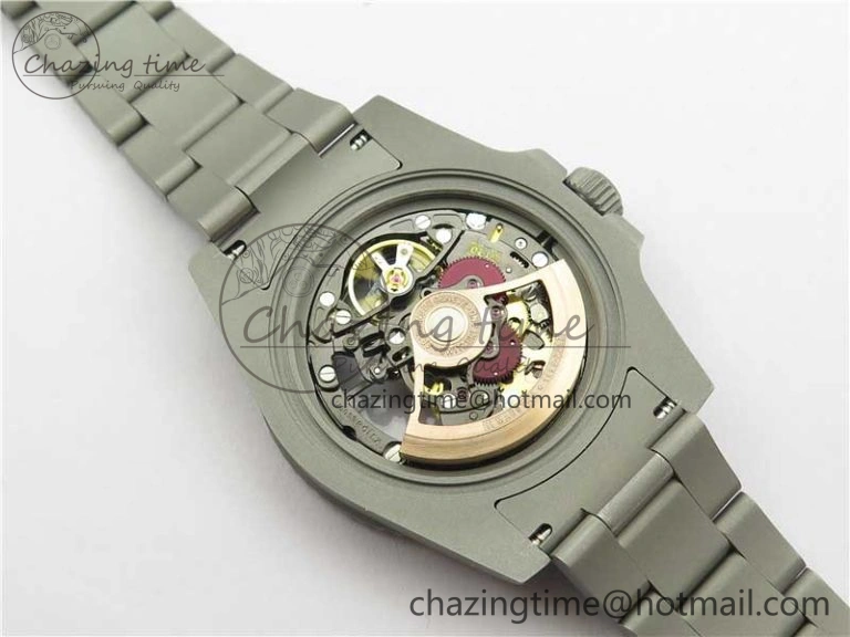 Submariner 116610 Andrea Pirlo Sandblasted ROF Best Edition Carbon Bezel on Skeleton DIal SA Refined 2789