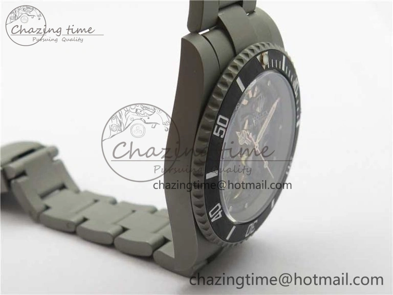 Submariner 116610 Andrea Pirlo Sandblasted ROF Best Edition Carbon Bezel on Skeleton DIal SA Refined 2789
