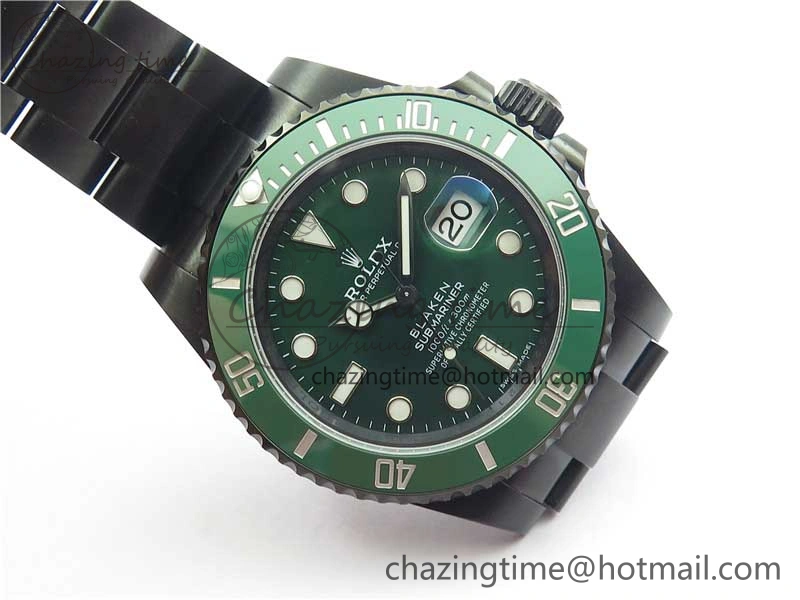 Submariner 116610 Blacken DLC Green 904L Steel V6F 1:1 Best Edition VS3135 V Stylish 2700