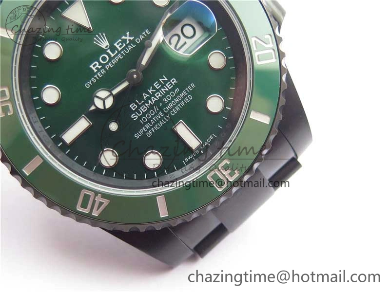 Submariner 116610 Blacken DLC Green 904L Steel V6F 1:1 Best Edition VS3135 V Stylish 2700
