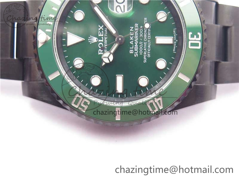 Submariner 116610 Blacken DLC Green 904L Steel V6F 1:1 Best Edition VS3135 V Stylish 2700