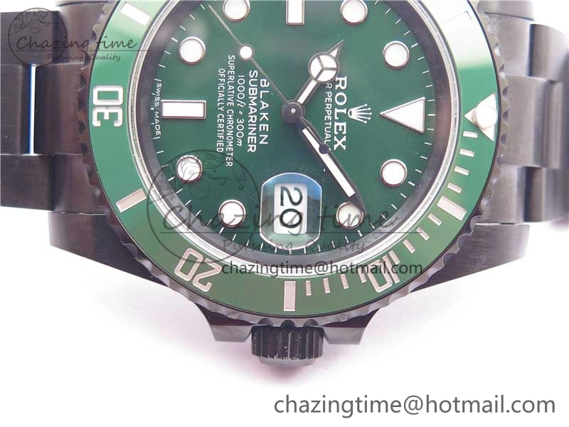 Submariner 116610 Blacken DLC Green 904L Steel V6F 1:1 Best Edition VS3135 V Stylish 2700