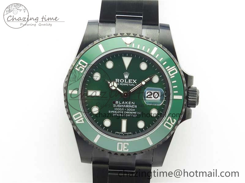 Submariner 116610 Blacken DLC Green 904L Steel V6F 1:1 Best Edition VS3135 V Stylish 2700