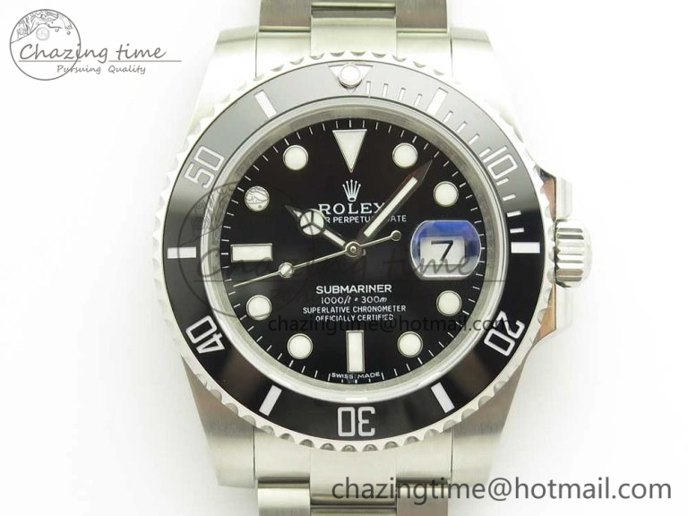 Submariner 116610 LB Black Ceramic V9F 904L 1:1 Best Edition on SS Bracelet SA Cozy 3291