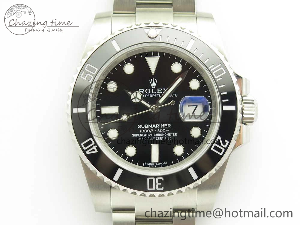 Submariner 116610 LB Black Ceramic V9F 904L 1:1 Best Edition on SS Bracelet SA Cozy 3291