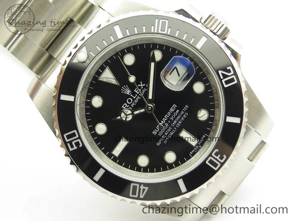 Submariner 116610 LB Black Ceramic V9F 904L 1:1 Best Edition on SS Bracelet SA Cozy 3291