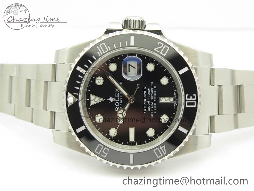 Submariner 116610 LB Black Ceramic V9F 904L 1:1 Best Edition on SS Bracelet SA Cozy 3291