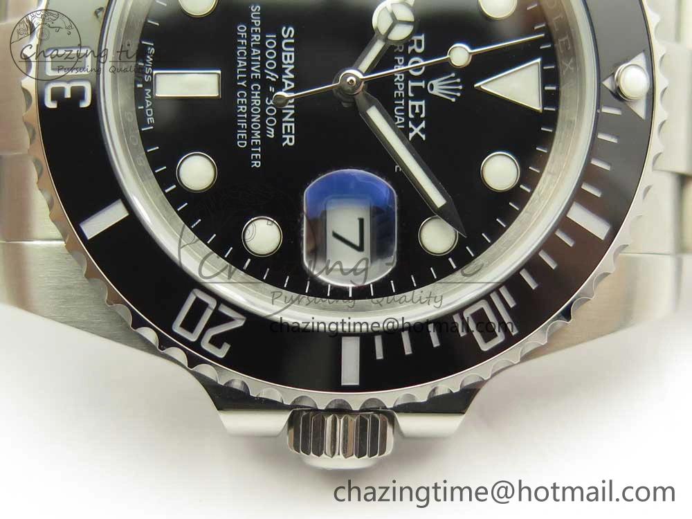 Submariner 116610 LB Black Ceramic V9F 904L 1:1 Best Edition on SS Bracelet SA Cozy 3291
