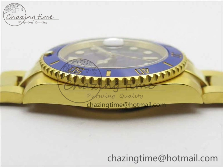 Submariner 116610 LB ROF Best Edition YG Wrapped Blue Dial on YG Wrapped Bracelet A Supportive 2910