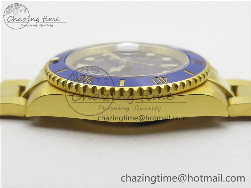 Submariner 116610 LB ROF Best Edition YG Wrapped Blue Dial on YG Wrapped Bracelet A Supportive 2910