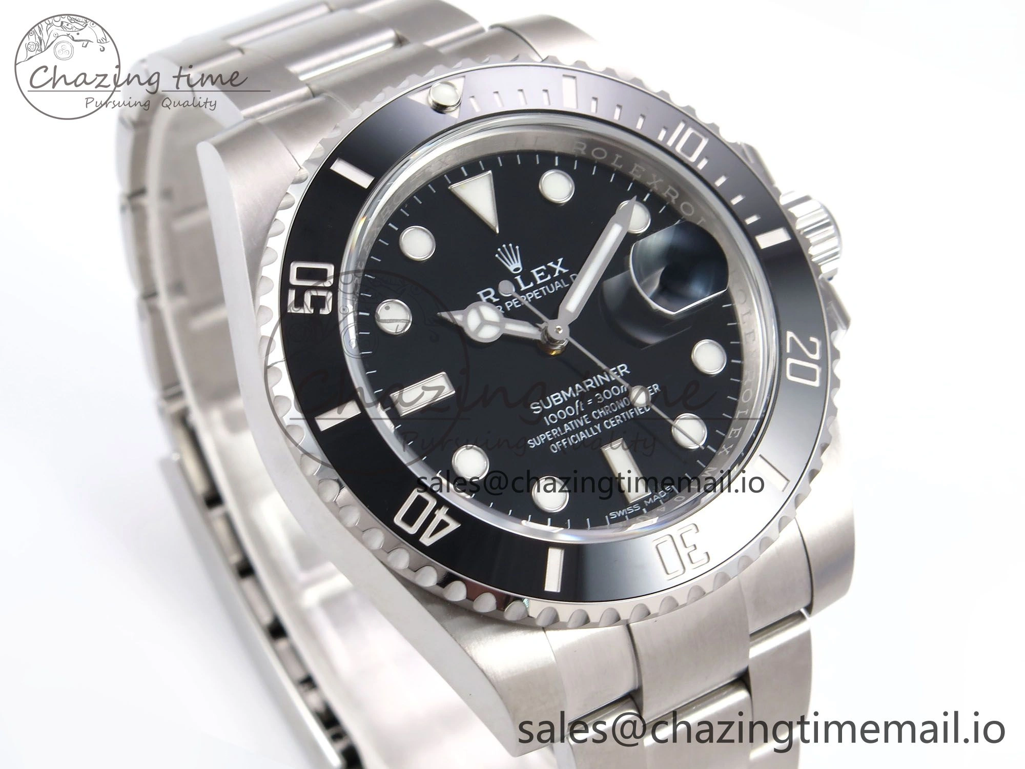 Packable Submariner 116610 LN 40mm RF 1:1 Best Edition Black Ceramic on SS 904L Bracelet Steel VR 1011