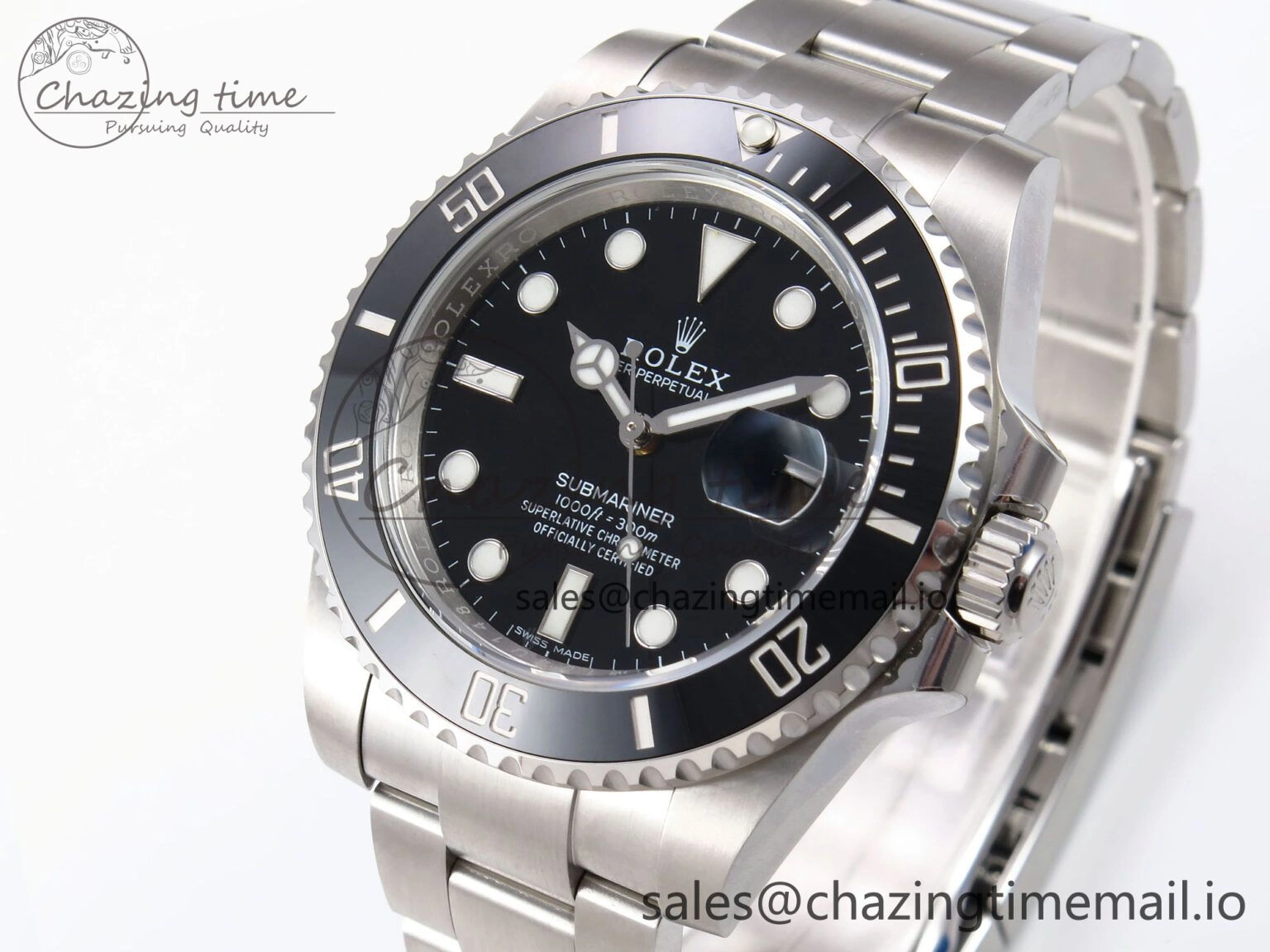 Packable Submariner 116610 LN 40mm RF 1:1 Best Edition Black Ceramic on SS 904L Bracelet Steel VR 1011