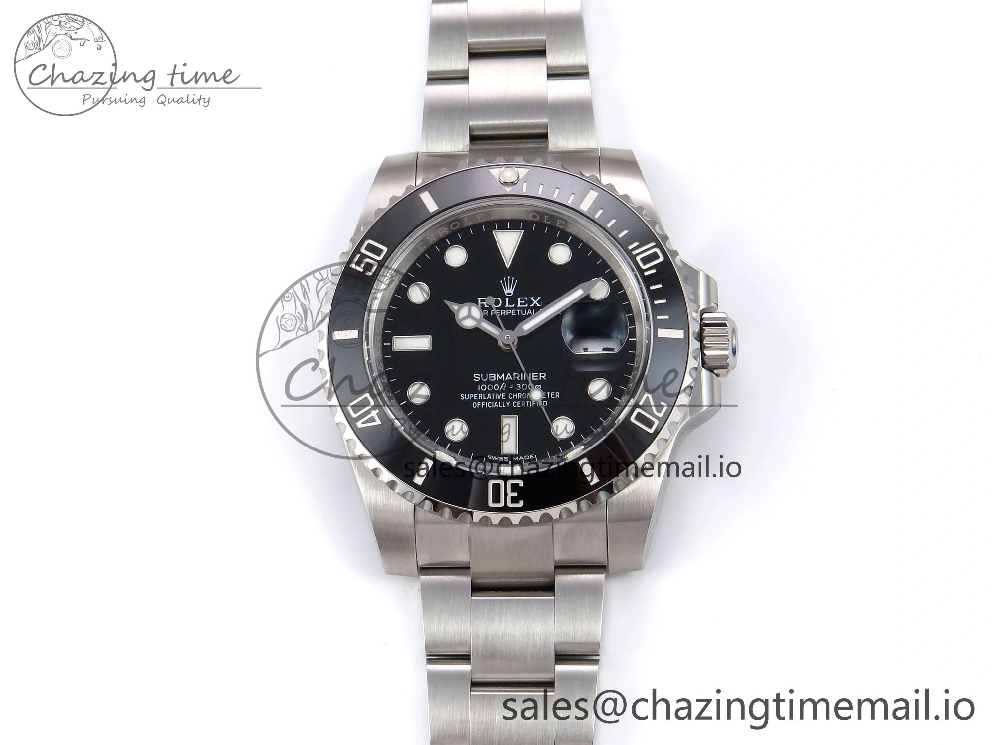 Packable Submariner 116610 LN 40mm RF 1:1 Best Edition Black Ceramic on SS 904L Bracelet Steel VR 1011
