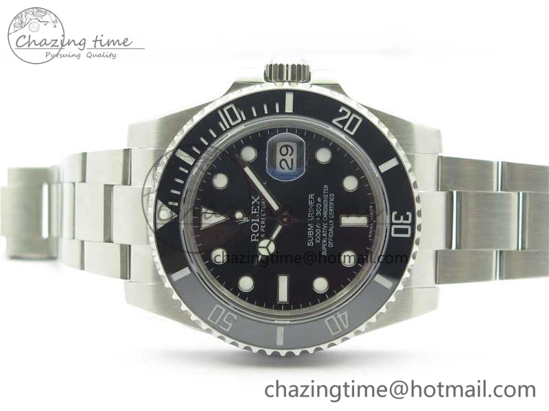 Submariner 116610 LN Black Ceramic 316L Bp Maker 1:1 Best Edition Black Dial on SS Bracelet SA3135 V FlexibleFit 3019