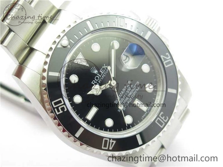 Submariner 116610 LN Black Ceramic 316L Bp Maker 1:1 Best Edition Black Dial on SS Bracelet SA3135 V FlexibleFit 3019