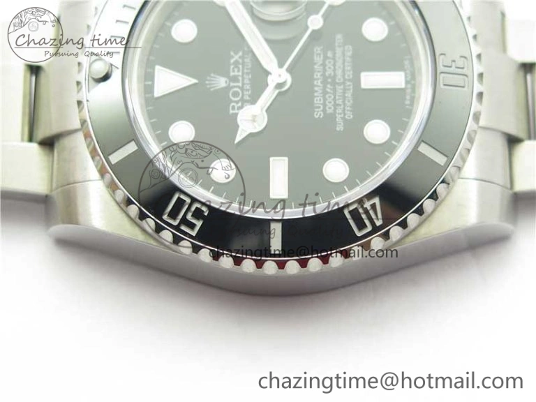 Submariner 116610 LN Black Ceramic 316L Bp Maker 1:1 Best Edition Black Dial on SS Bracelet SA3135 V FlexibleFit 3019