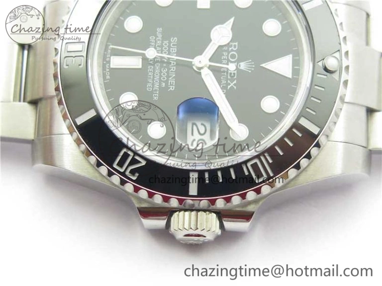 Submariner 116610 LN Black Ceramic 316L Bp Maker 1:1 Best Edition Black Dial on SS Bracelet SA3135 V FlexibleFit 3019