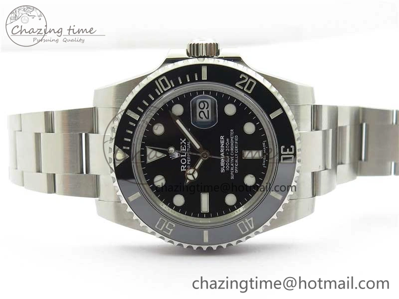 Submariner 116610 LN Black Ceramic 316L Steel Noob 1:1 Best Edition V10. Durable 2865