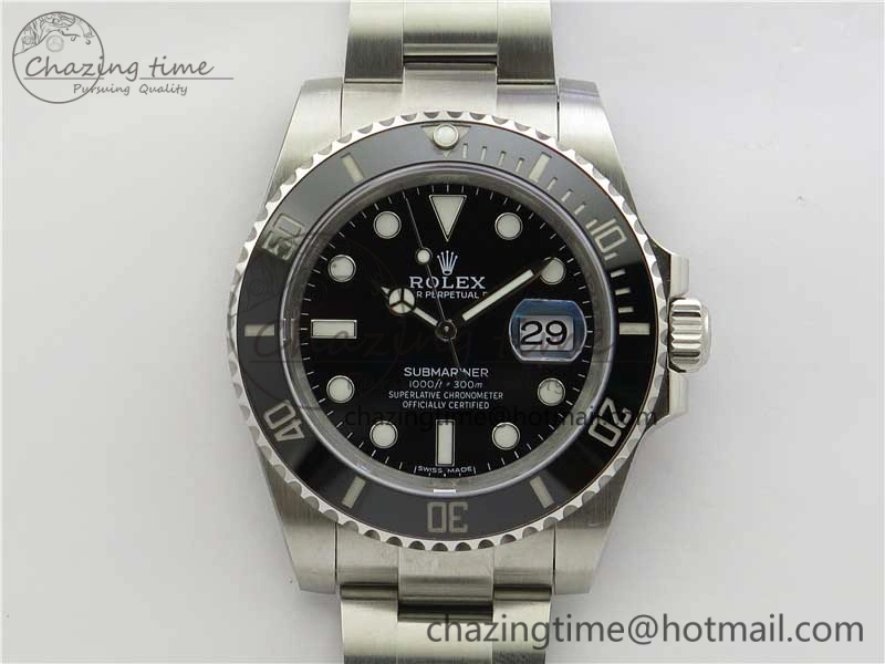 BestValue Submariner 116610 LN Black Ceramic 904L Steel V6F 1:1 Best Edition A 2950