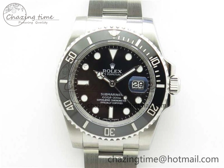 Submariner 116610 LN Black Ceramic ARF 1:1 Best Edition 904L SS Case and Bracelet A2824 V Breathable 2850