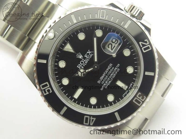 Submariner 116610 LN Black Ceramic DJF 1:1 Best Edition 904L SS Case And Bracelet SA Flexible 3414