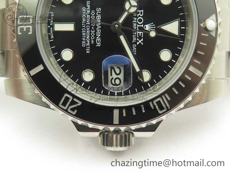 Submariner 116610 LN Black Ceramic DJF 1:1 Best Edition 904L SS Case And Bracelet SA Flexible 3414