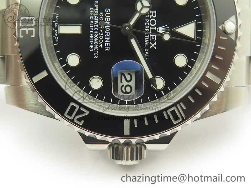 Submariner 116610 LN Black Ceramic DJF 1:1 Best Edition 904L SS Case And Bracelet SA Flexible 3414